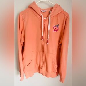 Peloton Orange Zip-Up Hoodie